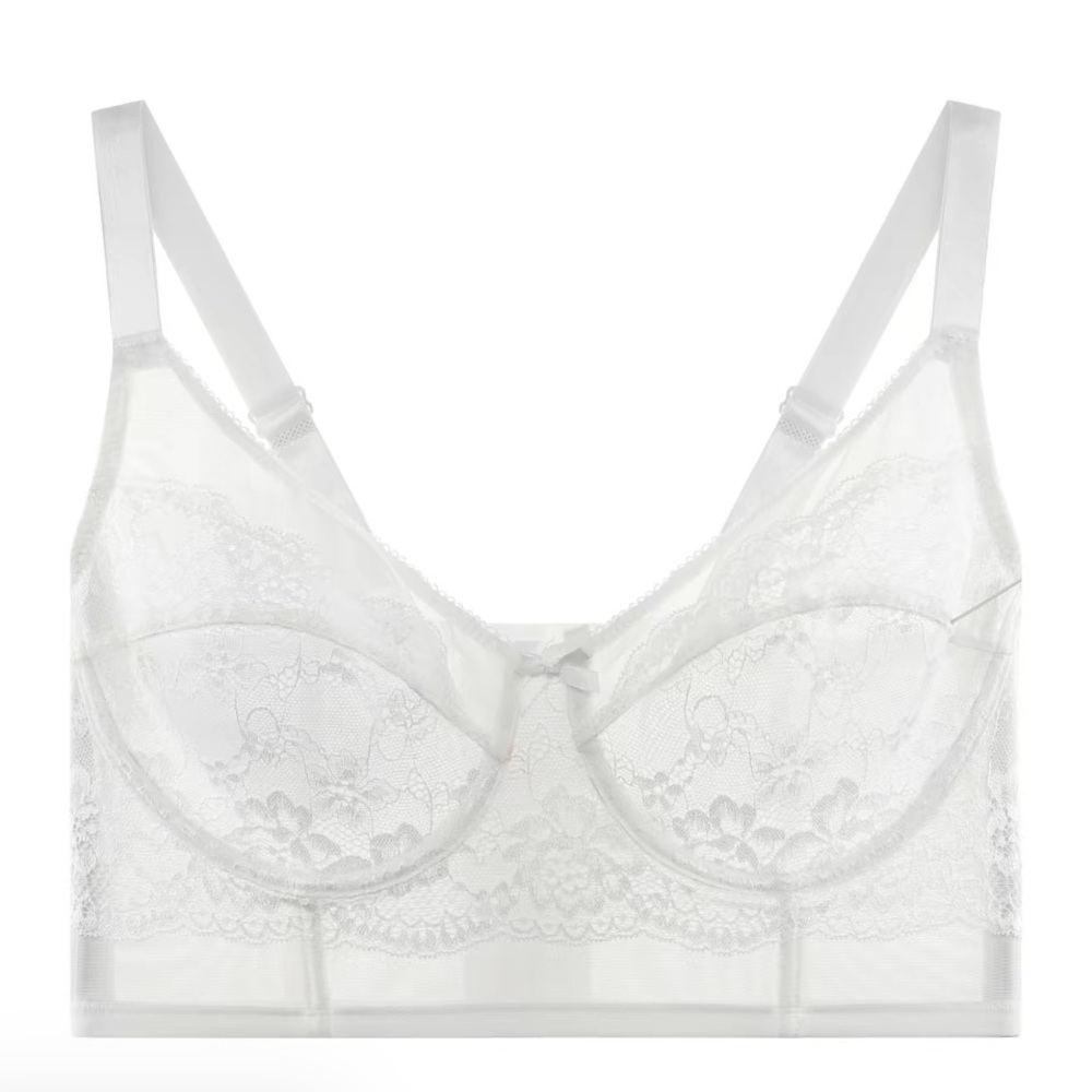Elegant White Lace Bra